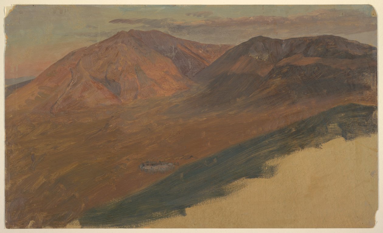Dessin, le mont Katahdin et Turner de loin, 1860-78 - Frederic Edwin Church
