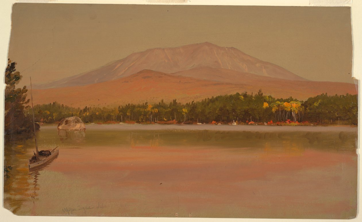Dessin, le mont Katahdin depuis l