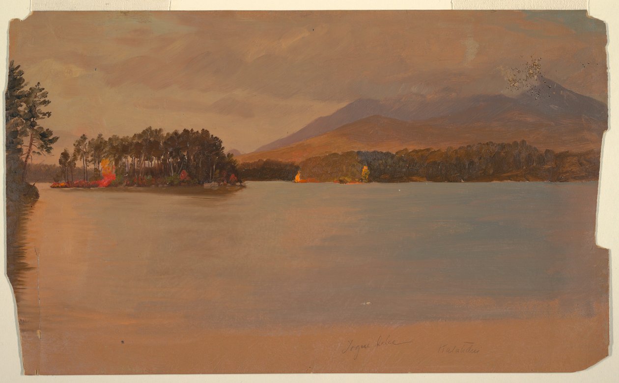 Dessin, le mont Katahdin depuis l