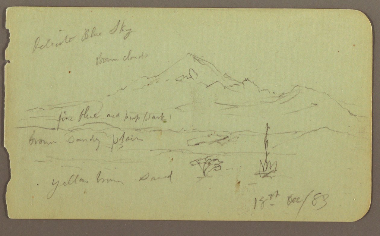 Dessin, Popocatapel ; Verso : frise sur l