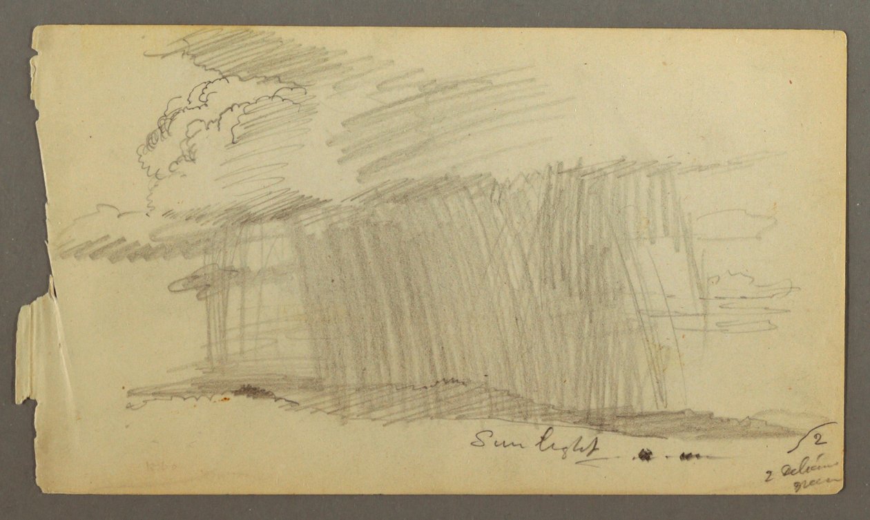 Dessin, Pluie et soleil (Maine ), peut-être 1860 - Frederic Edwin Church
