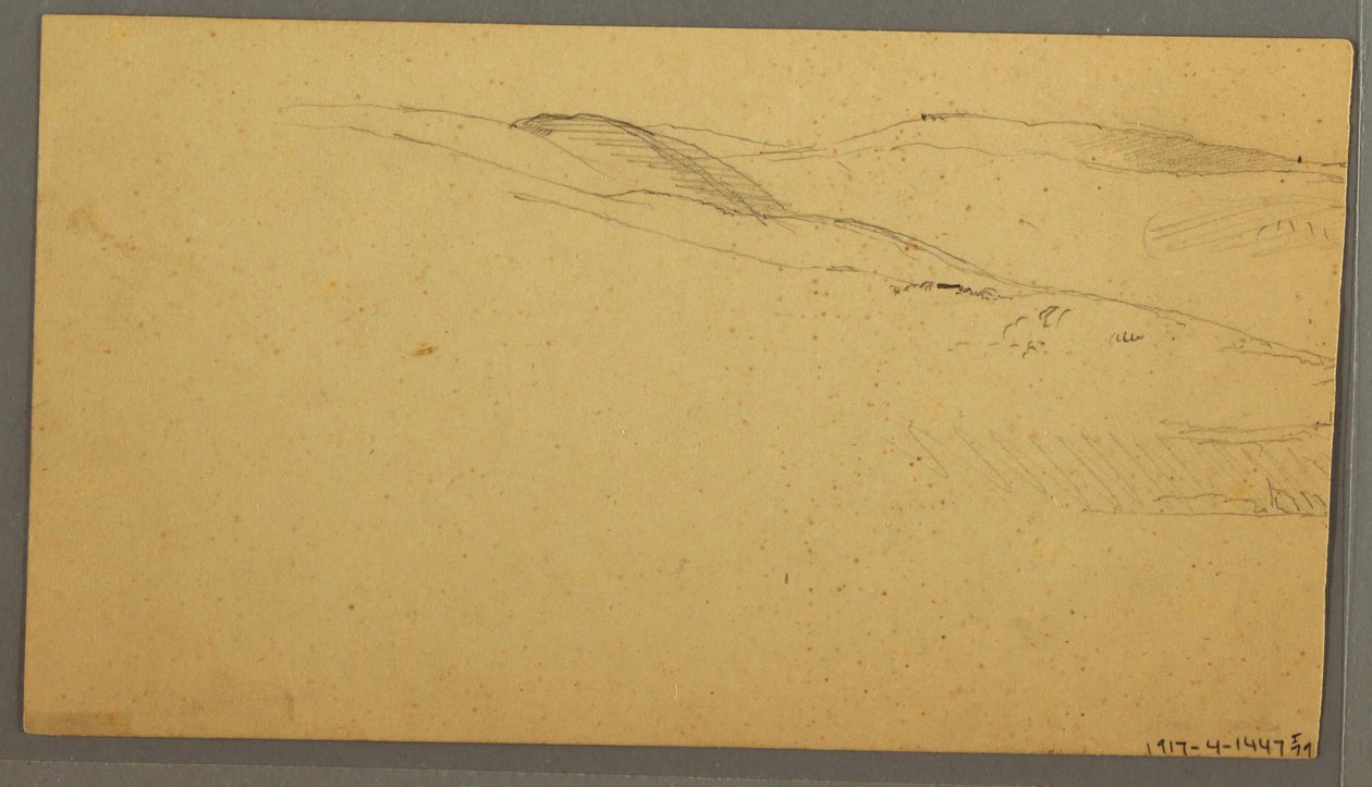 Dessin, Pluie sur les collines, peut-être 1866 - Frederic Edwin Church