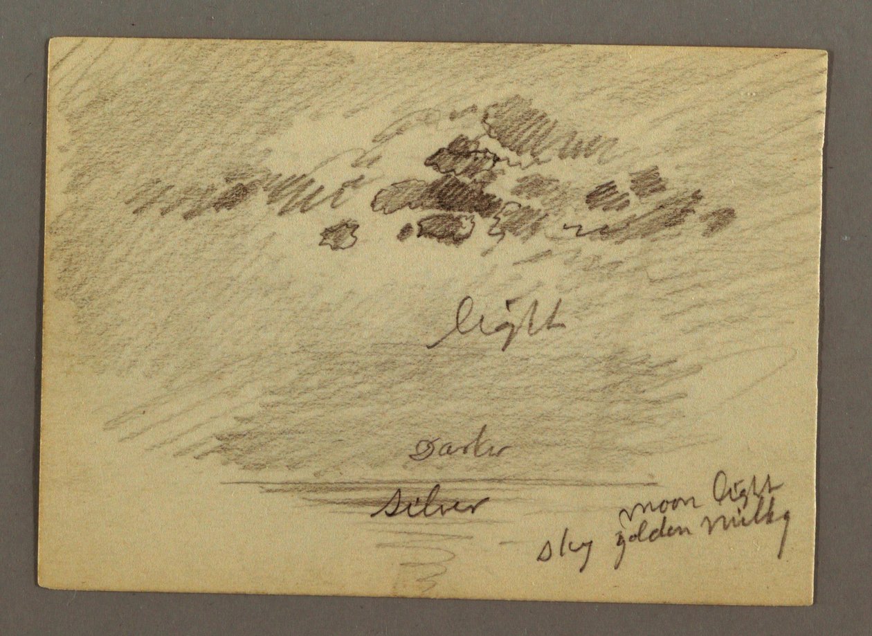 Dessin, Croquis du Moyen-Orient, y compris le canal de Suez, janvier 1868 - Frederic Edwin Church
