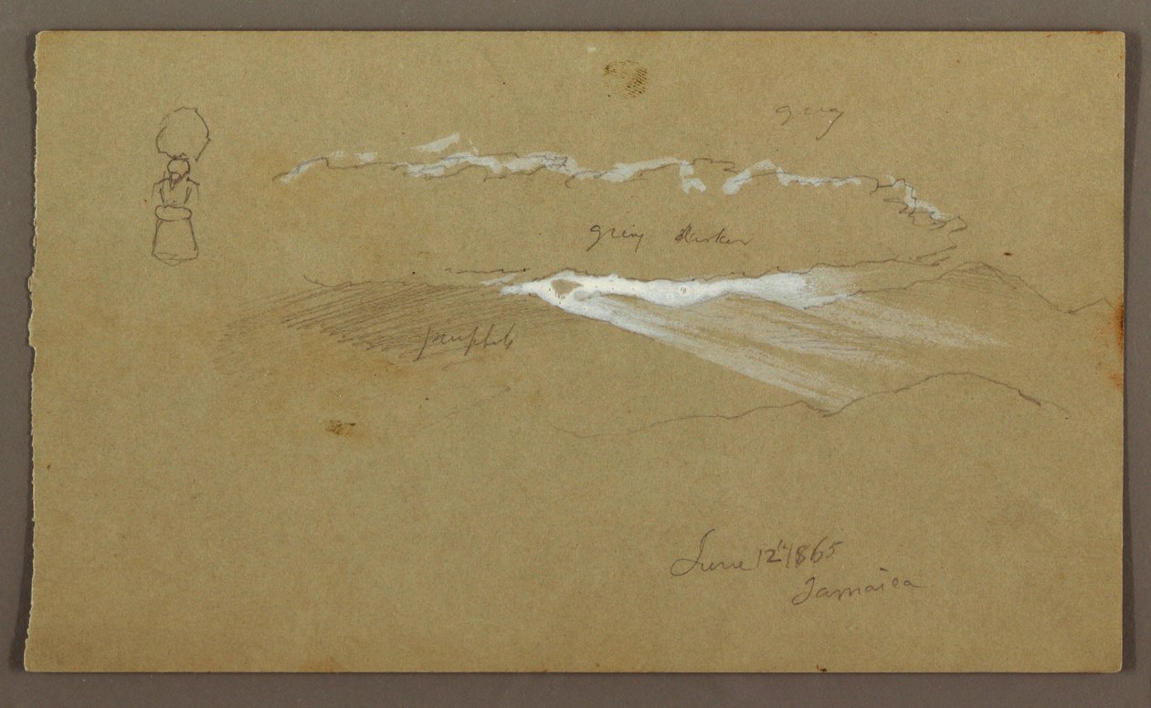 Dessin, ciel, figure, 12 juin 1865 - Frederic Edwin Church