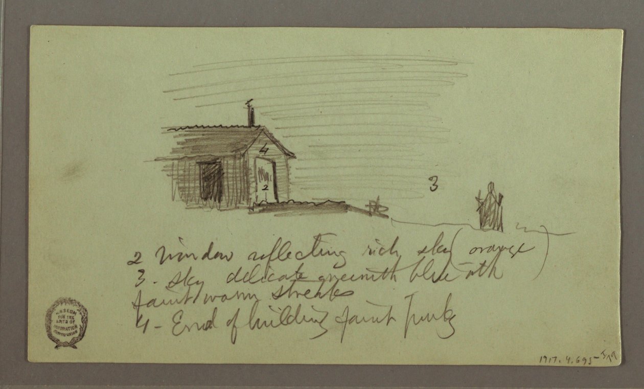 Dessin, étude du ciel, 1er février 1869 - Frederic Edwin Church