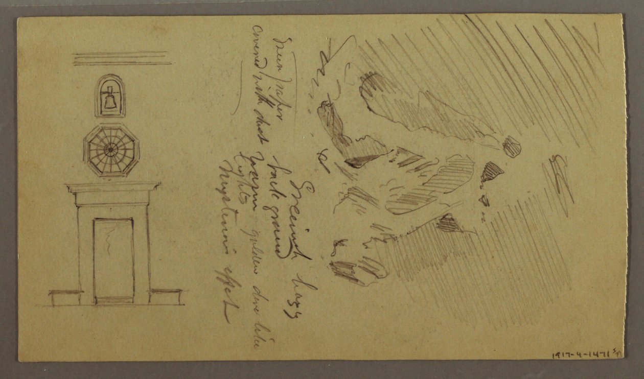 Dessin, études de pièces de table, peut-être 1868-69 - Frederic Edwin Church