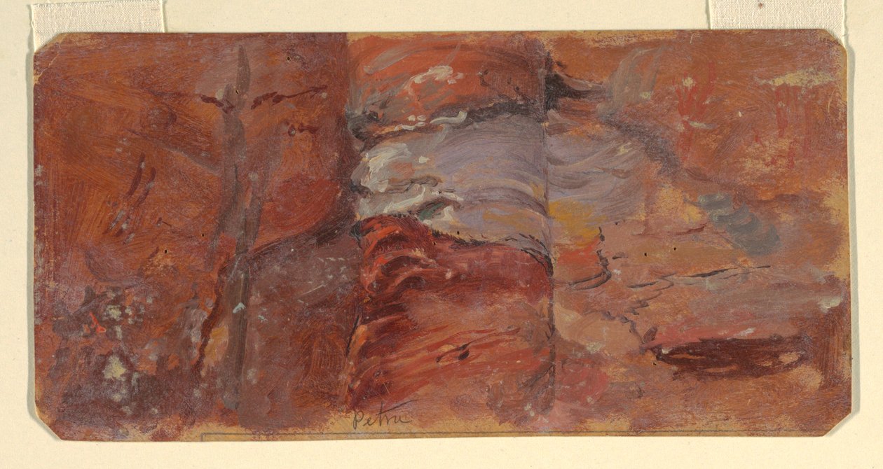 Dessin, étude de rochers, Petra, février 1868 - Frederic Edwin Church