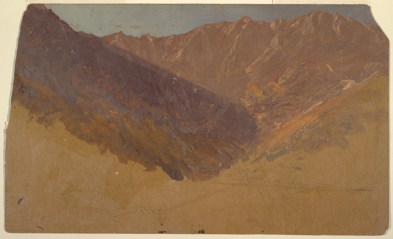 Dessin, étude du Grand Bassin, Mt. Katahdin, 1860-70 - Frederic Edwin Church
