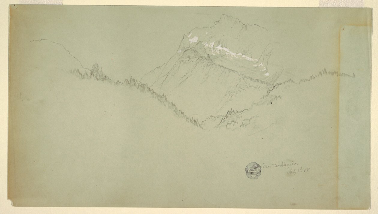 Dessin, sommet du Watzmann, près de Berchtesgaden, 9 juillet 1868 - Frederic Edwin Church