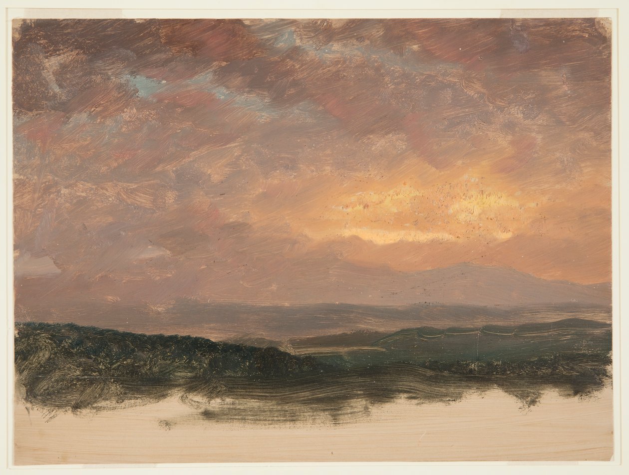 Dessin, Coucher de soleil sur les Catskills, 1870-80 - Frederic Edwin Church