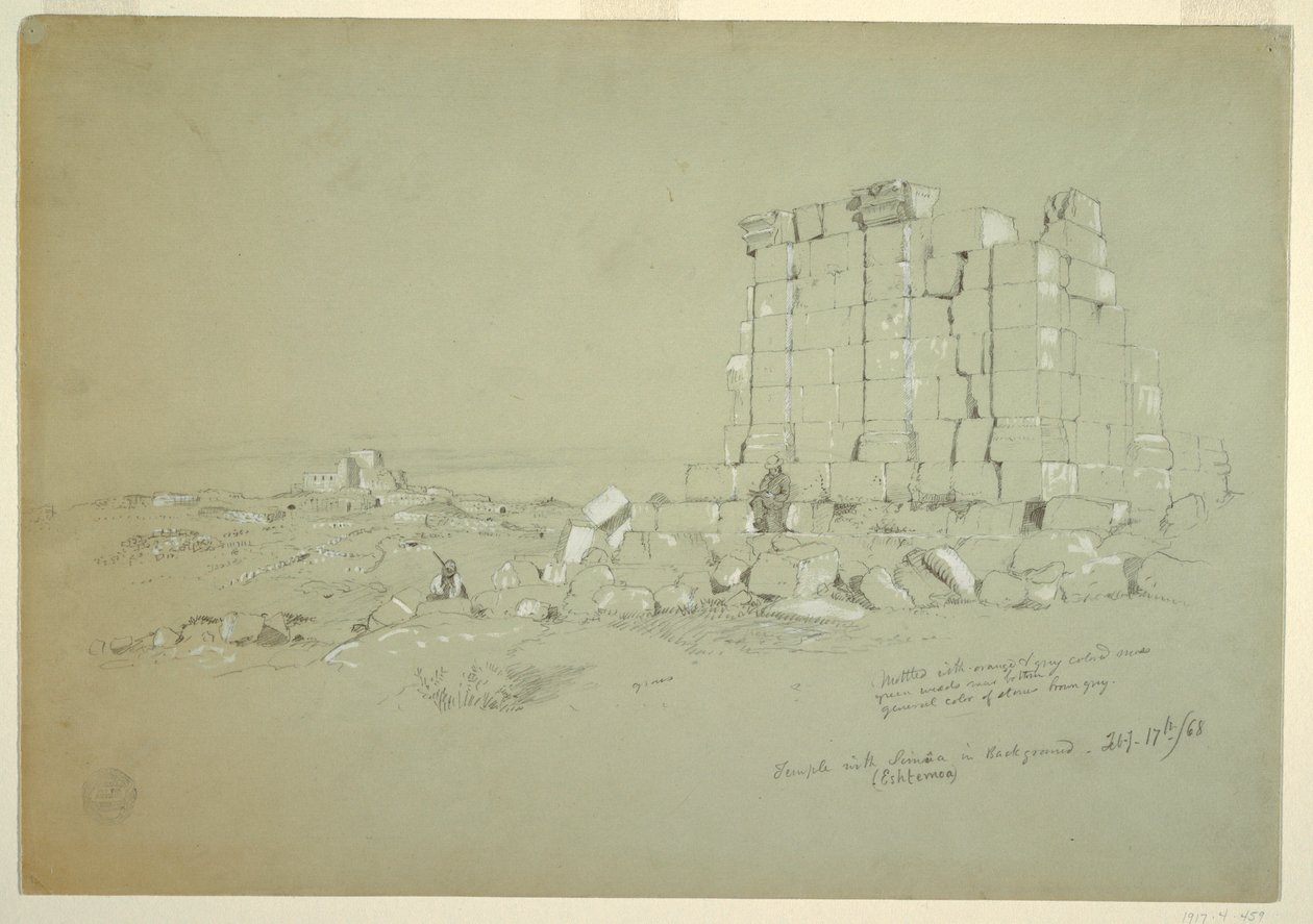 Dessin, temple avec Semua [aujourd