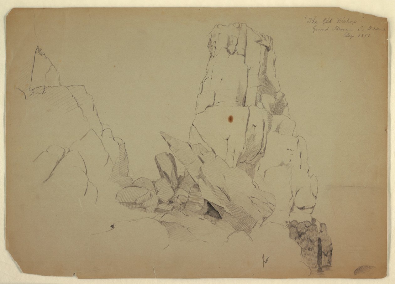 Dessin, "The Old Bishop", septembre 1851 - Frederic Edwin Church