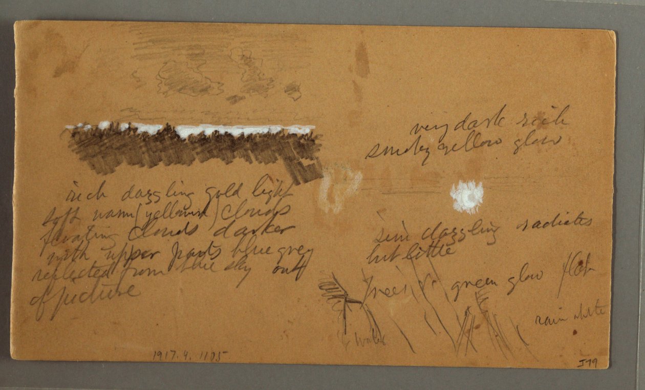 Dessin, orage, montagnes, sculpture de dévotion, Autriche ou Bavière, 1868 - Frederic Edwin Church