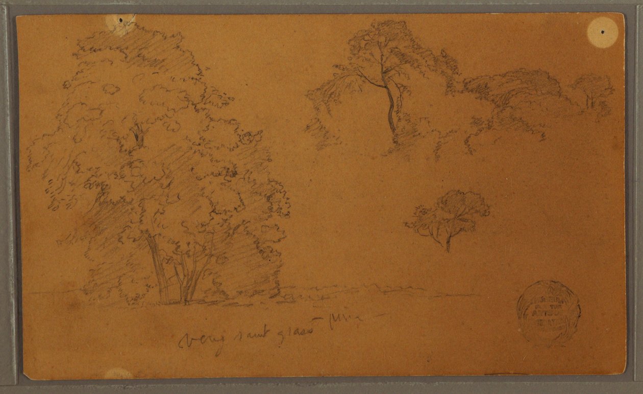 Dessin, arbres, 1857 - Frederic Edwin Church