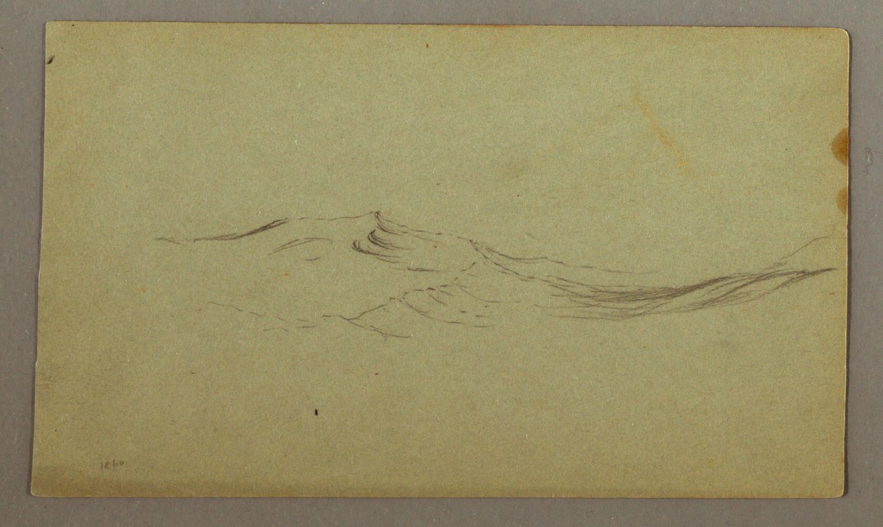 Dessin, vagues, peut-être 1860 - Frederic Edwin Church