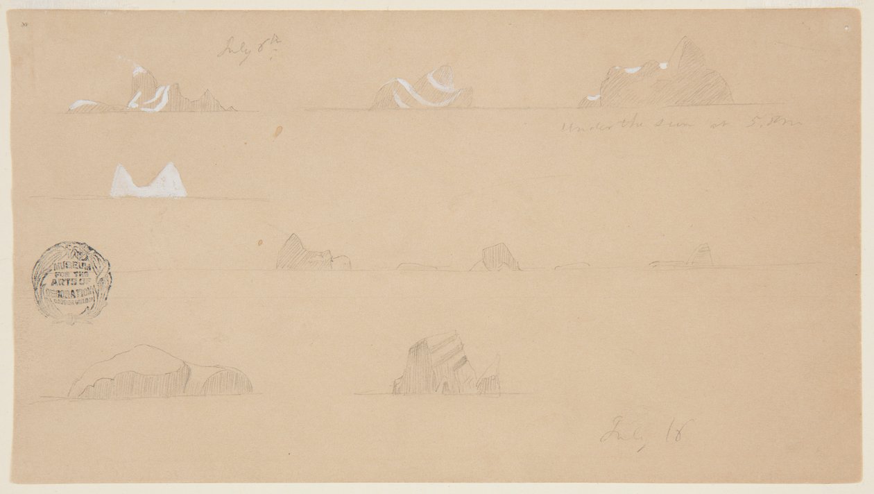 Icebergs flottants - Frederic Edwin Church