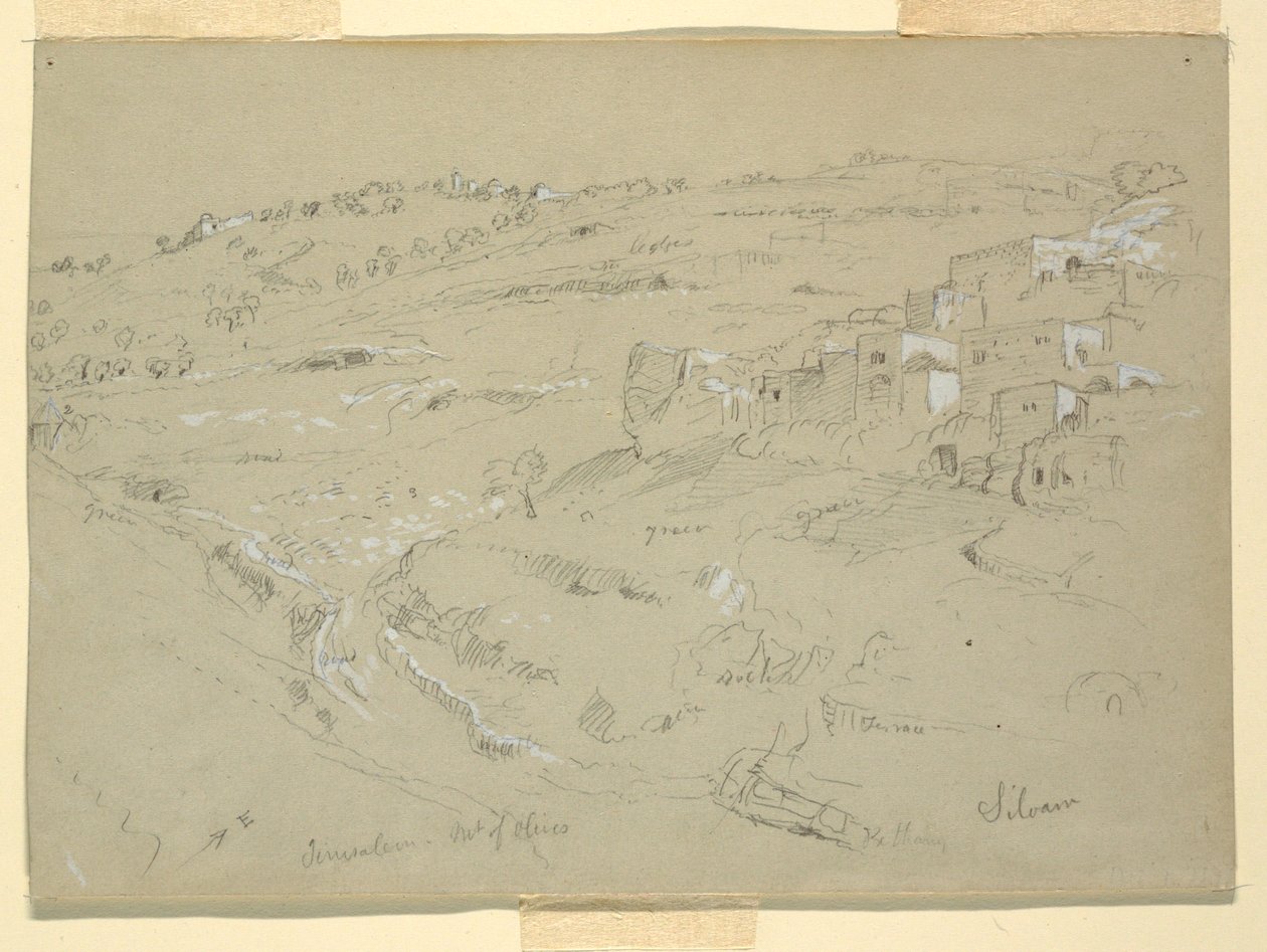 Mont des Oliviers, Béthanie, Siloé et Jérusalem, Palestine [Béthanie et Silwan, Jérusalem-Est, et Jérusalem, Israël] - Frederic Edwin Church