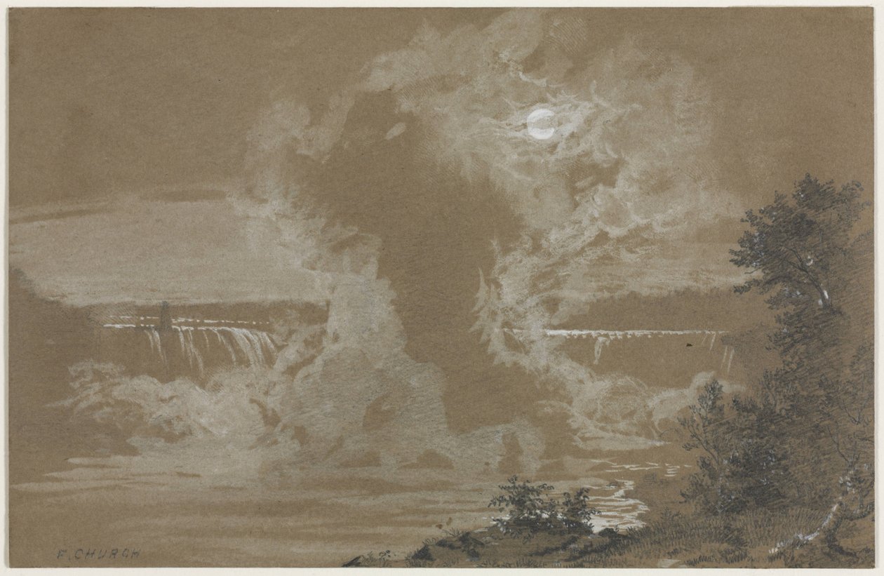 Les chutes du Niagara au clair de lune - Frederic Edwin Church