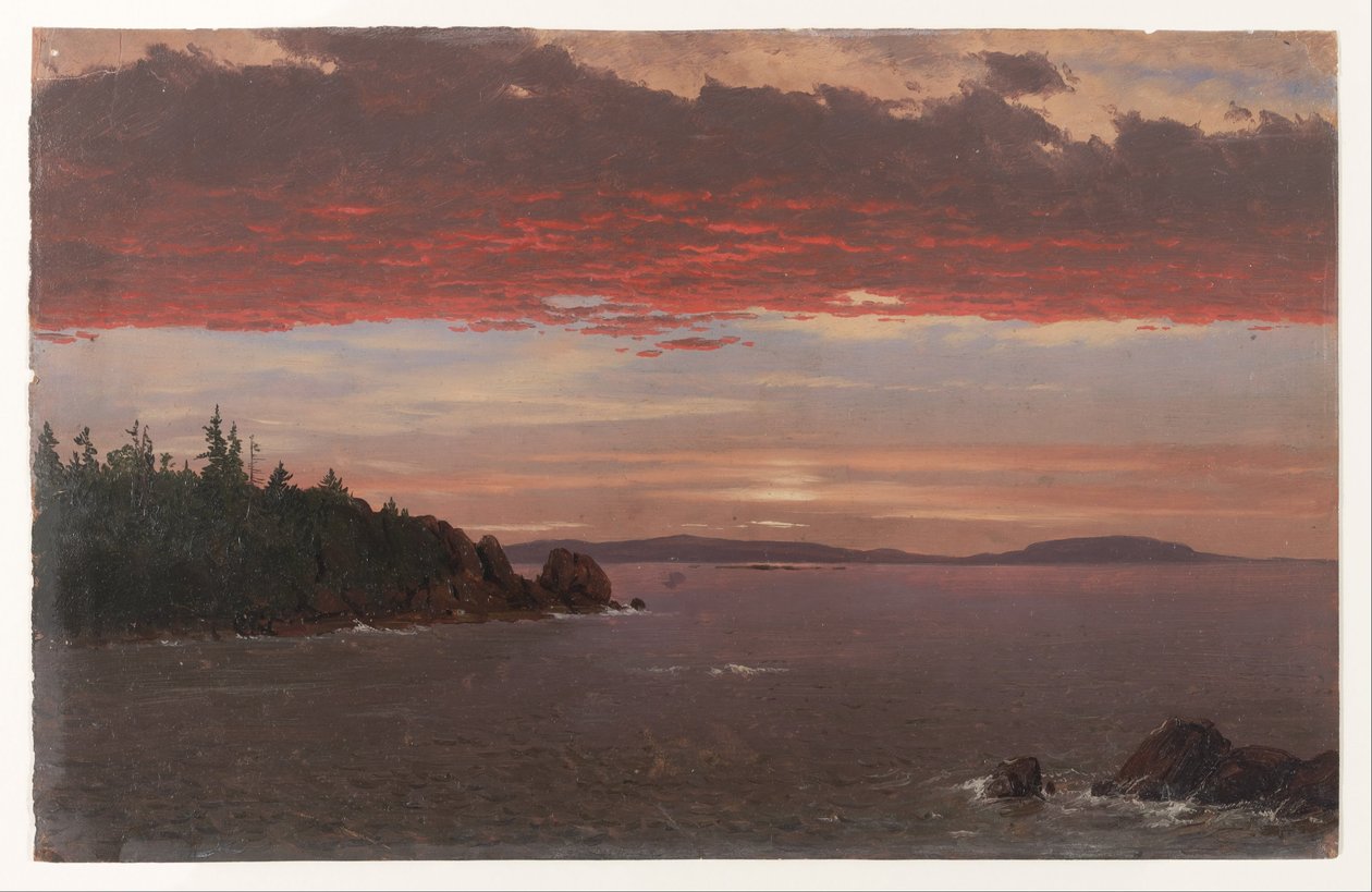 Péninsule de Schoodic depuis Mount Desert au lever du soleil - Frederic Edwin Church