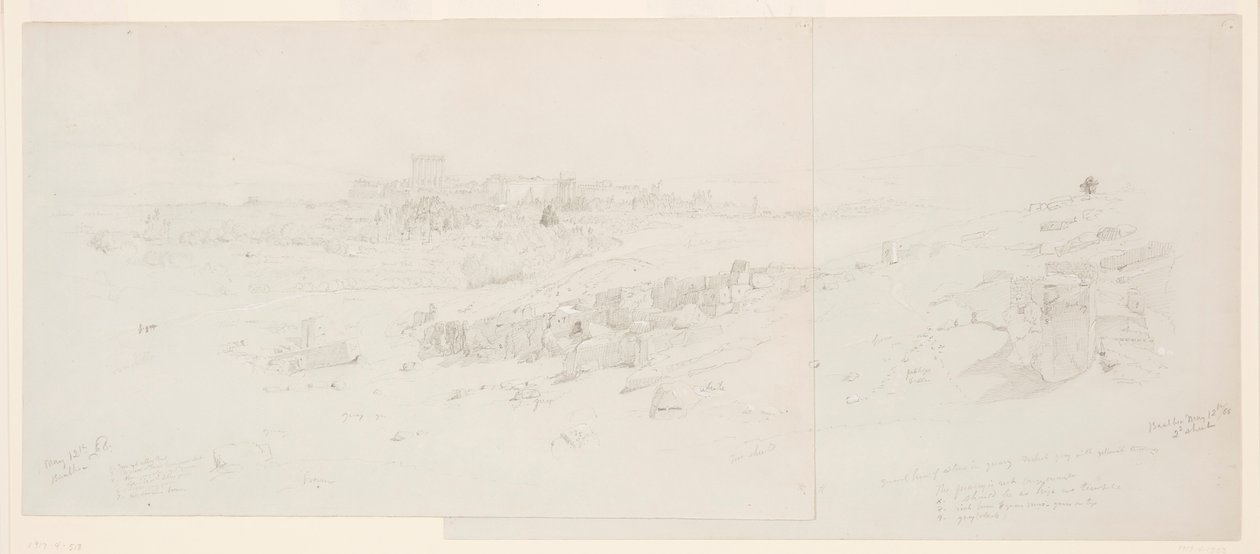 Temples au matin, Baalbek - Frederic Edwin Church