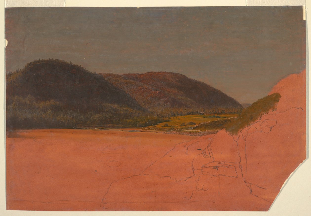 La Ruche et la plage de sable depuis Great Head, Mt. Desert - Frederic Edwin Church