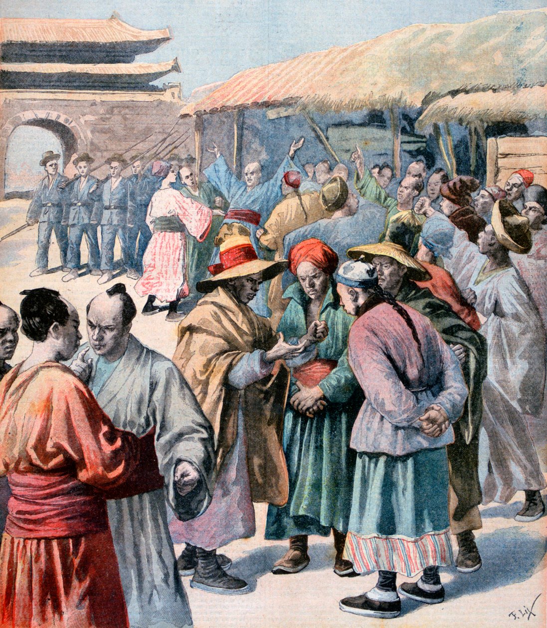 Troubles à Séoul, Corée, 1894 - Frederic Lix