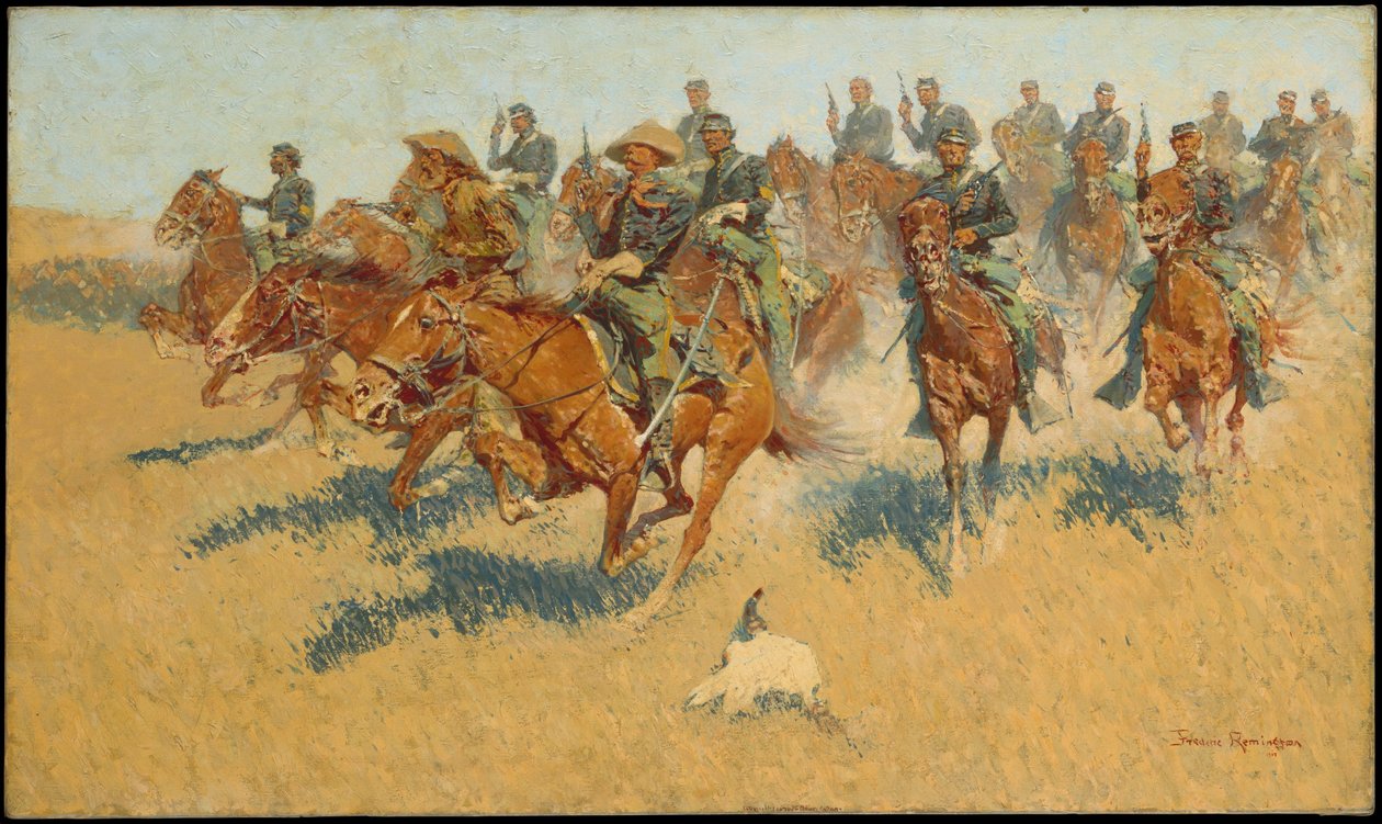 Charge de cavalerie dans les plaines du sud - Frederic Remington