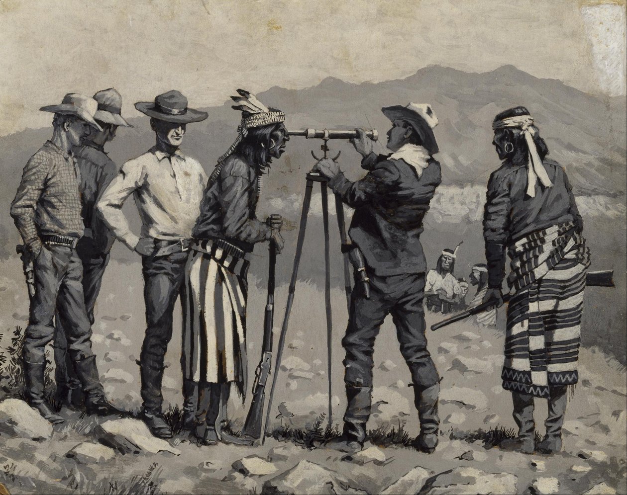 Regarder à travers le télescope - Frederic Remington
