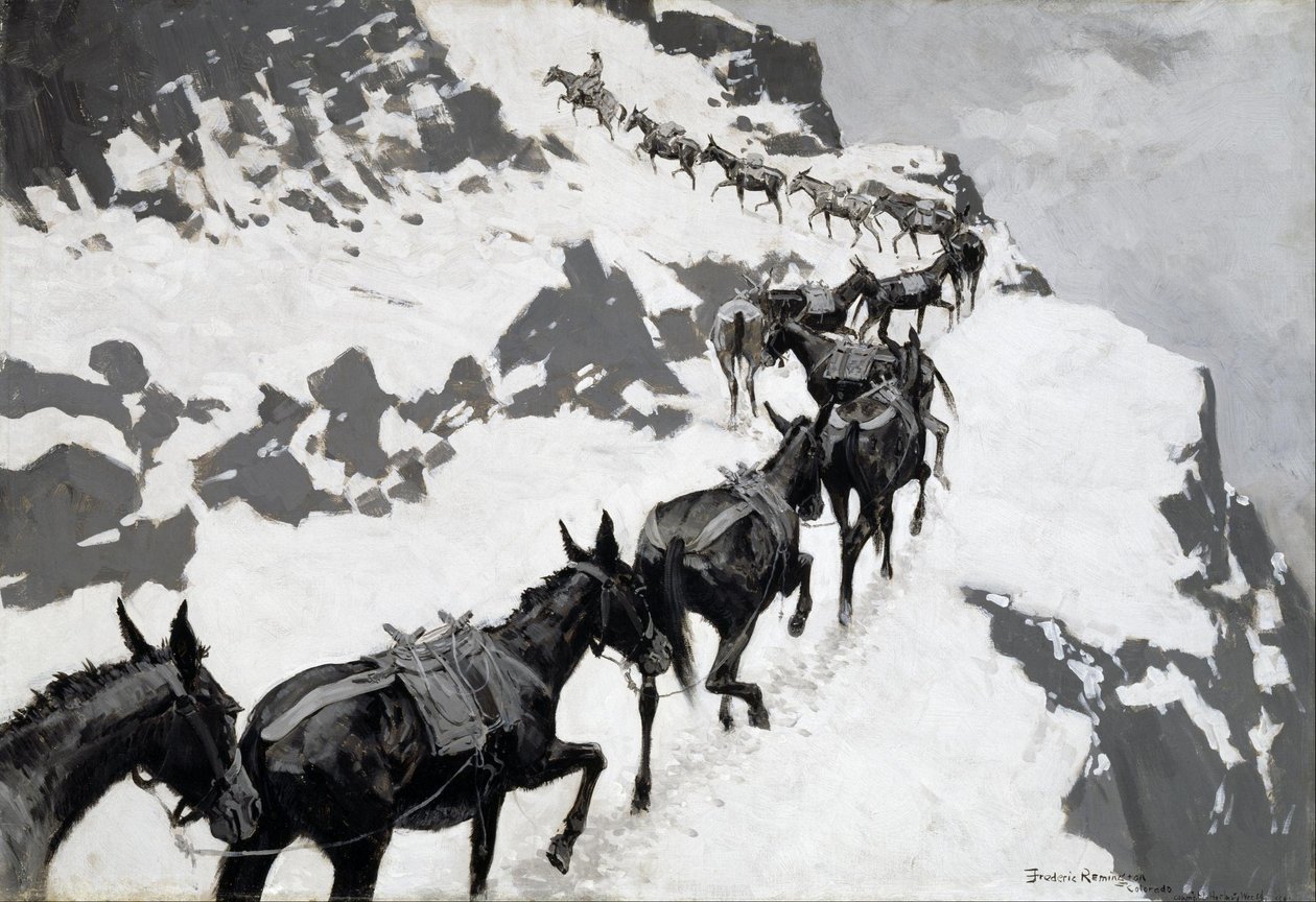 La meute de mules - Frederic Remington