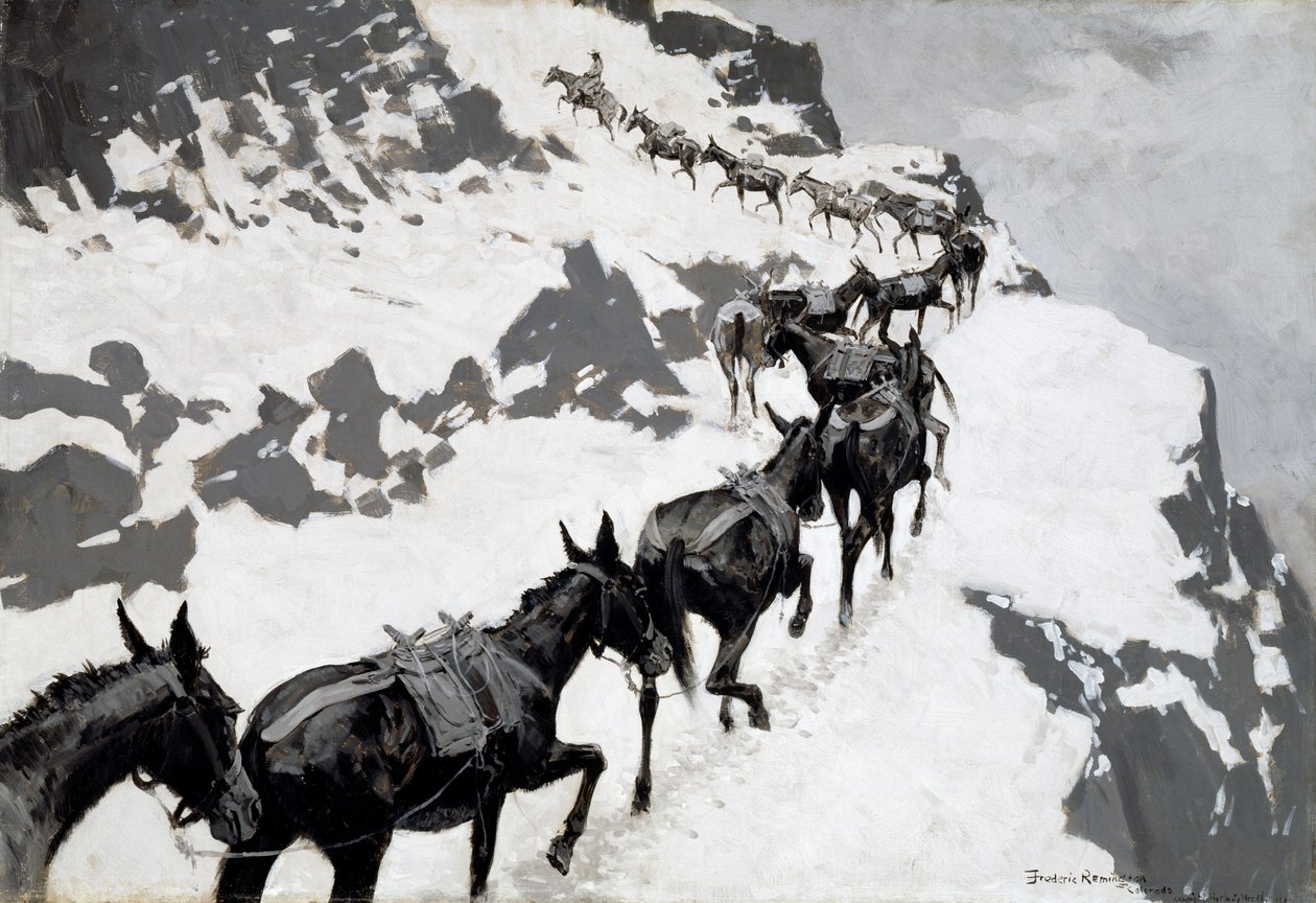 La meute de mules - Frederic Remington