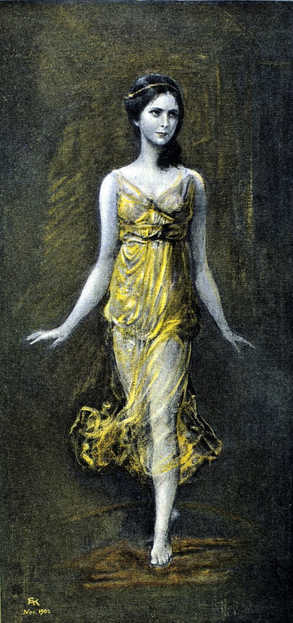 Isadora Duncan (1878 - 1927) par Kaulbac. Novembre 1902 - Frederich August Kaulbach