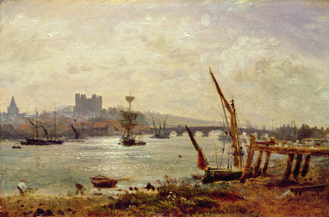 Cathédrale et château de Rochester, vers 1820-30 - Frederick Nash