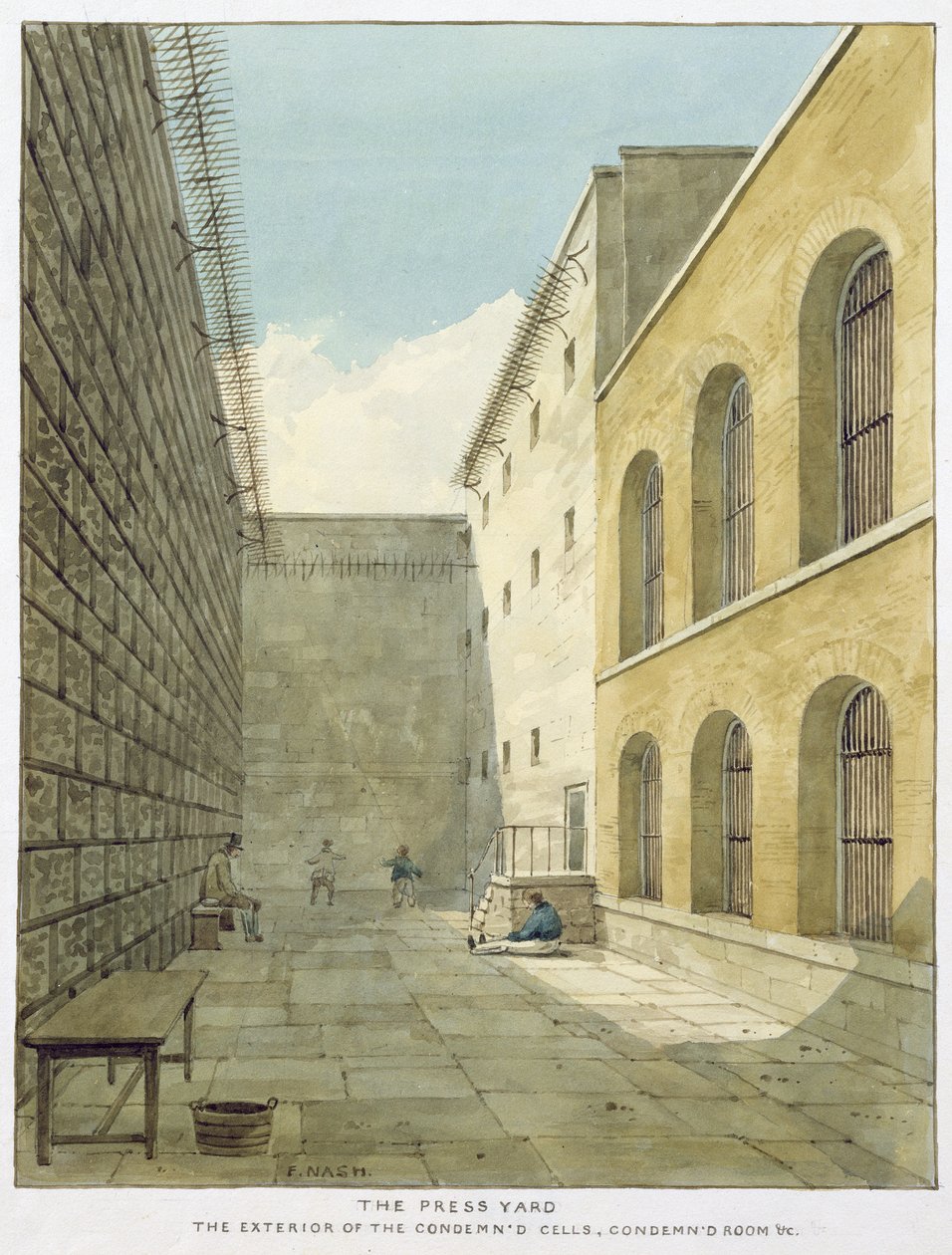 La cour de presse, prison de Newgate - Frederick Nash