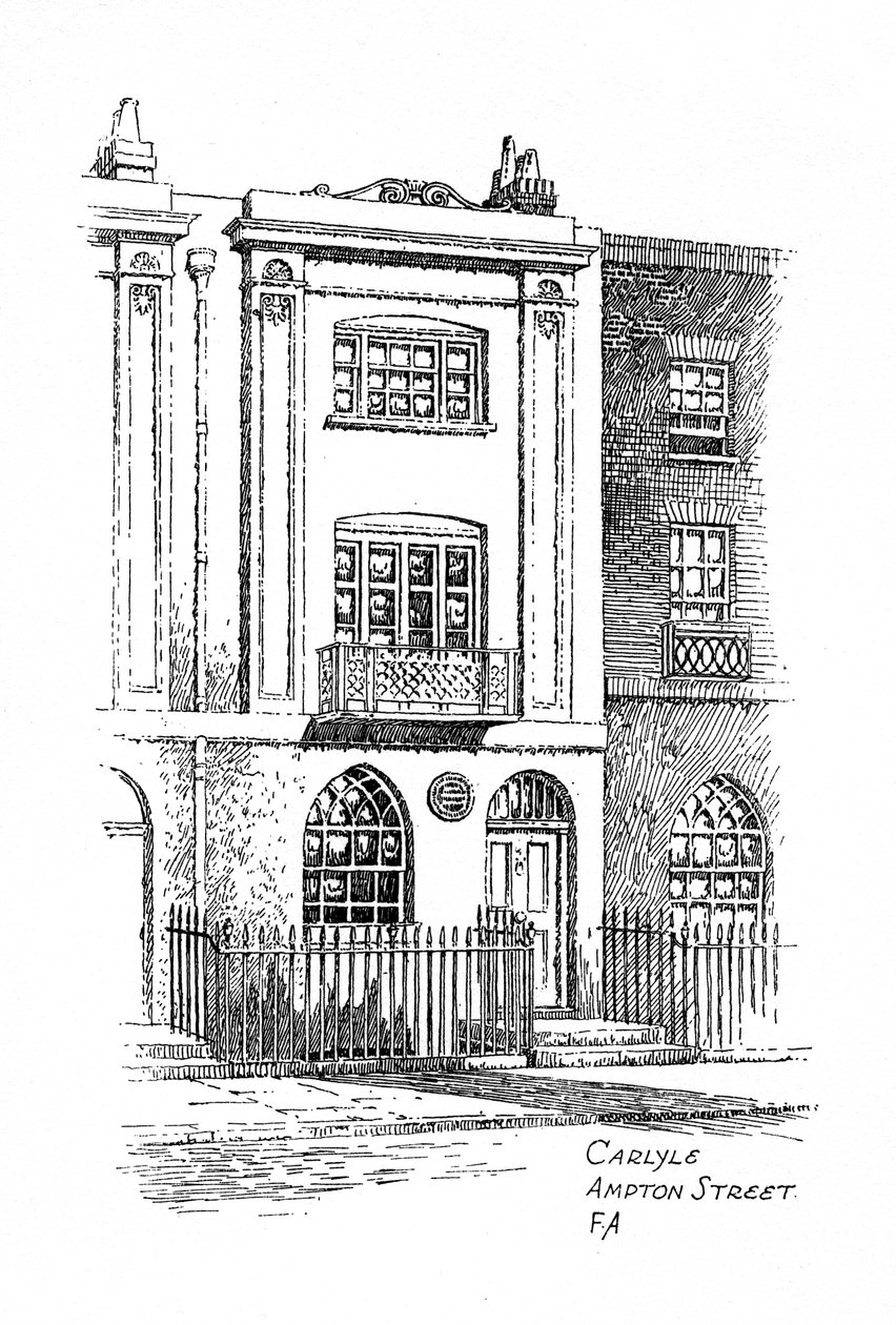 Maison de Thomas Carlyle, Ampton Street, Londres, 1912 - Frederick Adcock