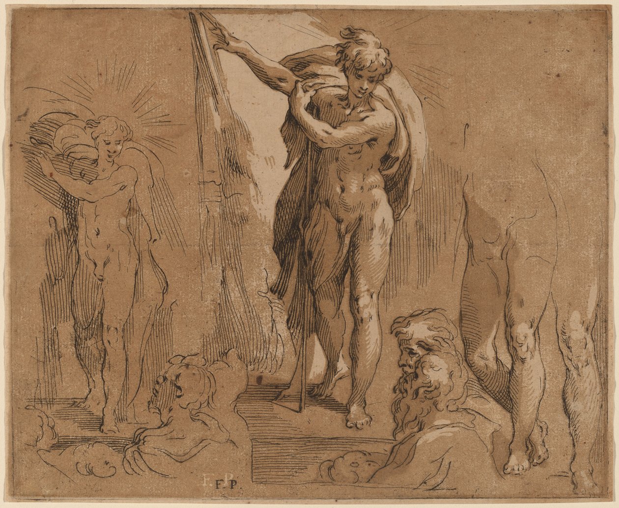 Saint Jean-Baptiste - Frederick Bloemaert after Parmigianino