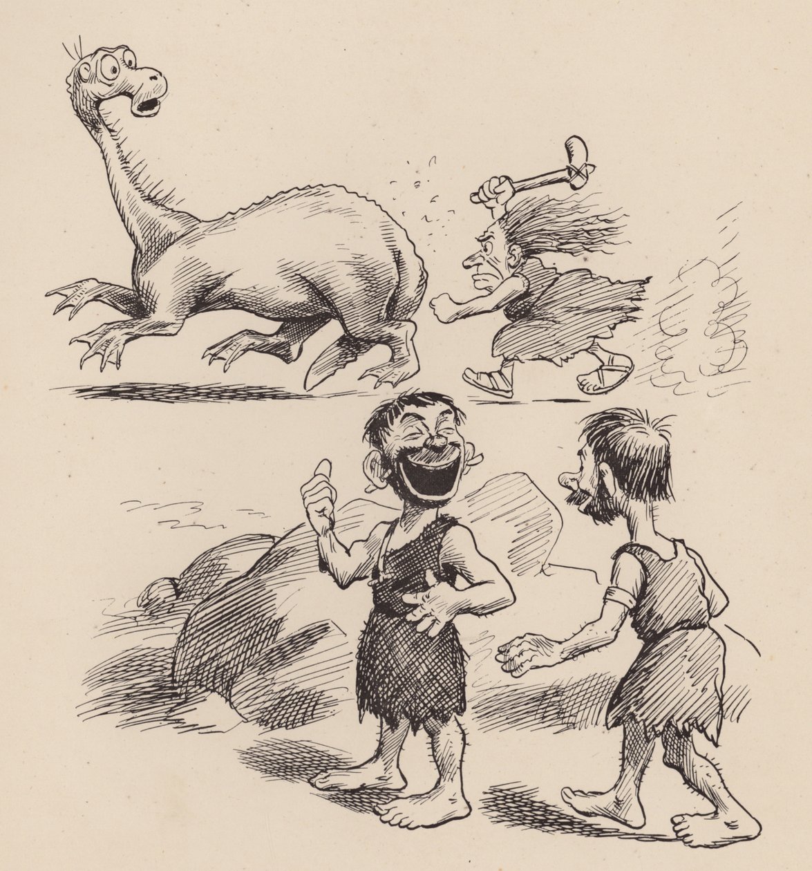 Nos ancêtres antédiluviens par F Opper : Numéro huit (litho) - Frederick Burr Opper
