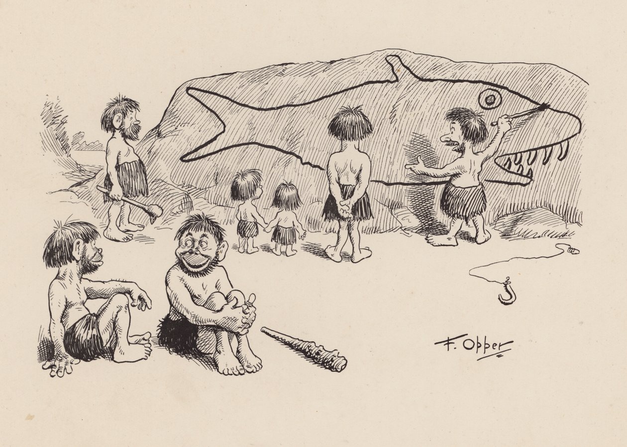 Nos ancêtres antédiluviens par F Opper : Numéro trente-huit (litho) - Frederick Burr Opper
