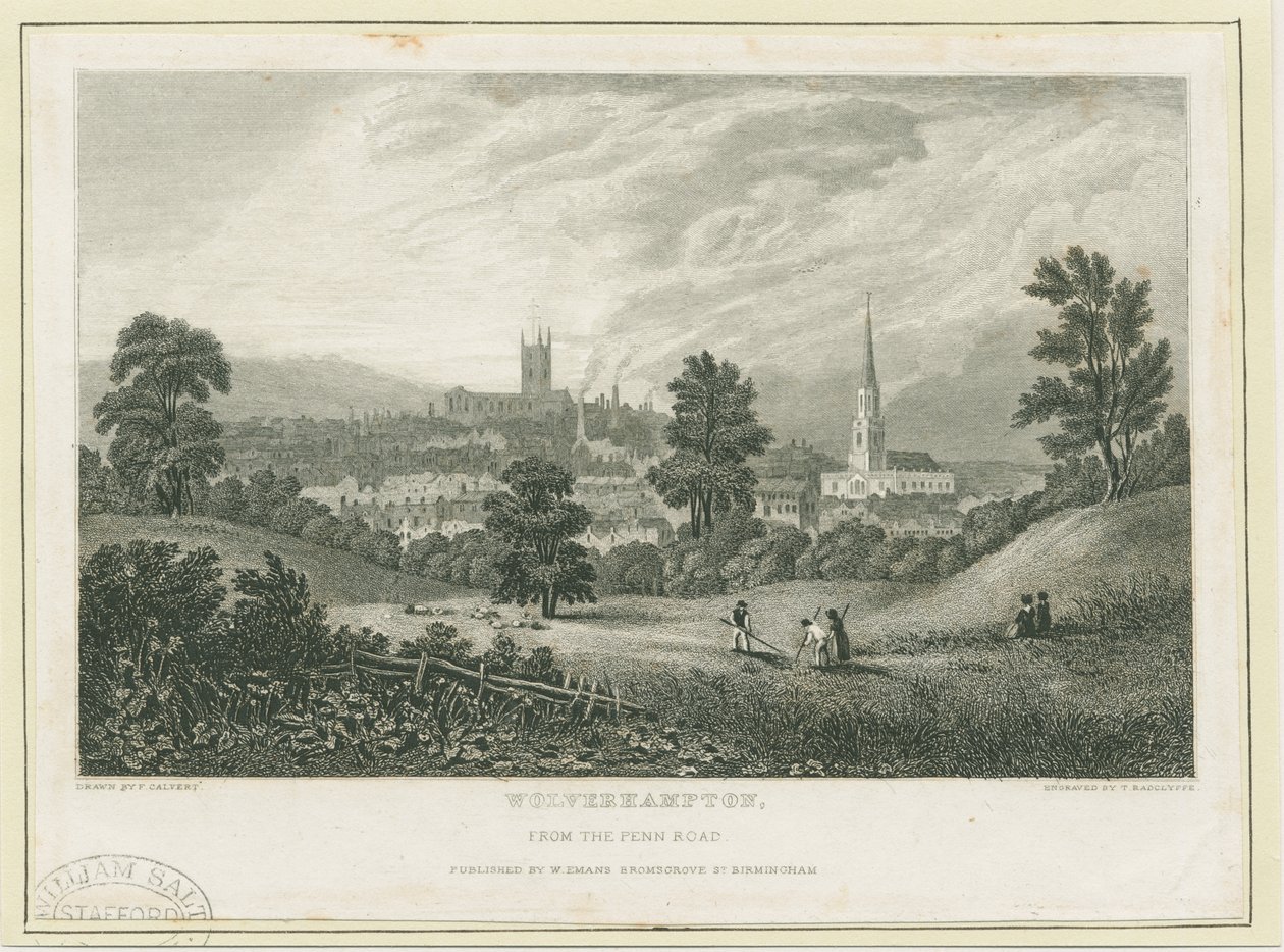Wolverhampton - Vue lointaine depuis la route de Penn - Frederick Calvert