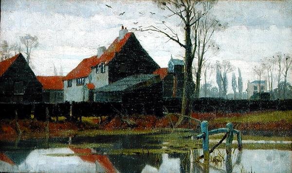 Bâtiments de ferme, c.1889 - Frederick Cayley Robinson