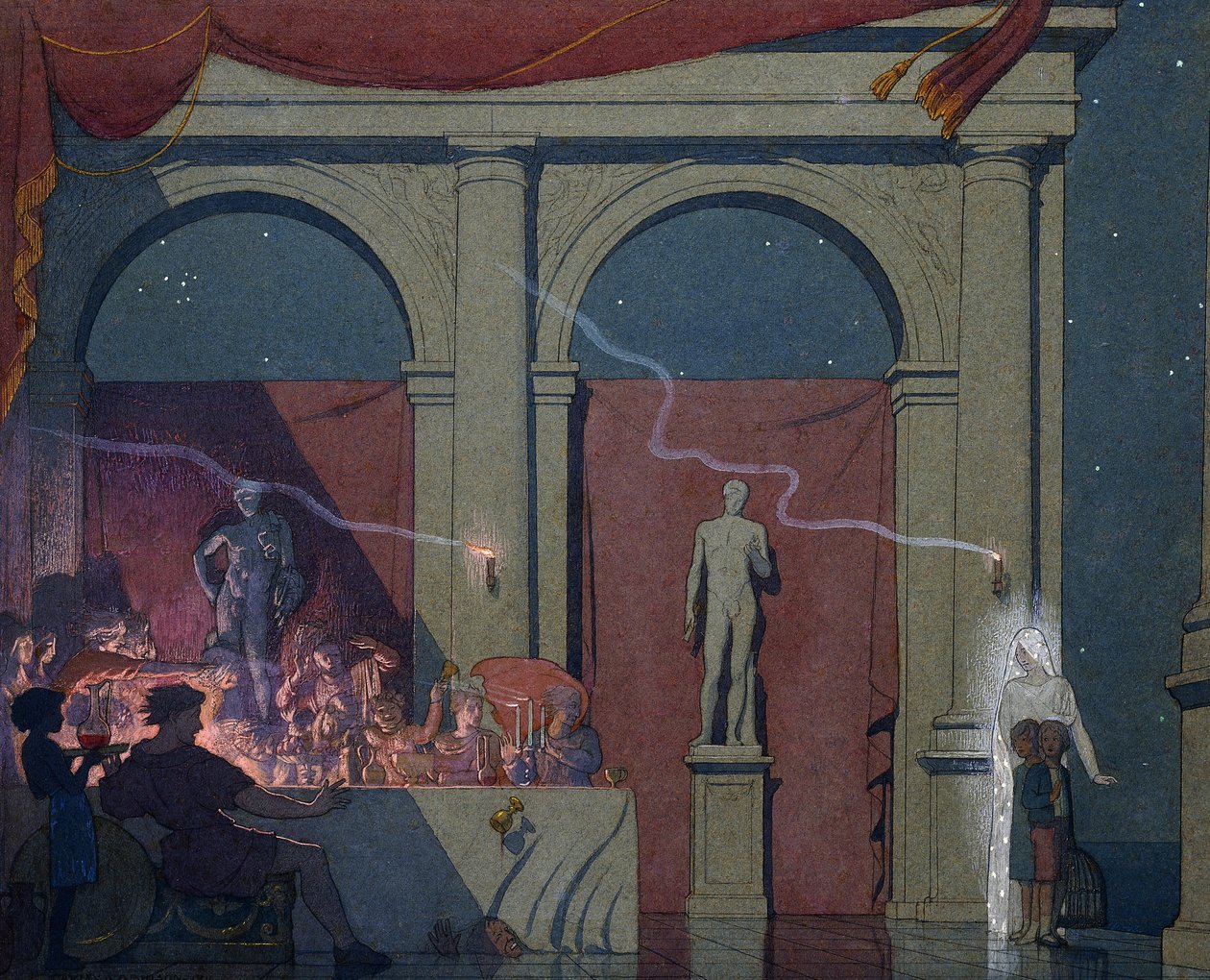 Tyltyl tourne le diamant dans le Palais du Luxe, 1911 - Frederick Cayley Robinson