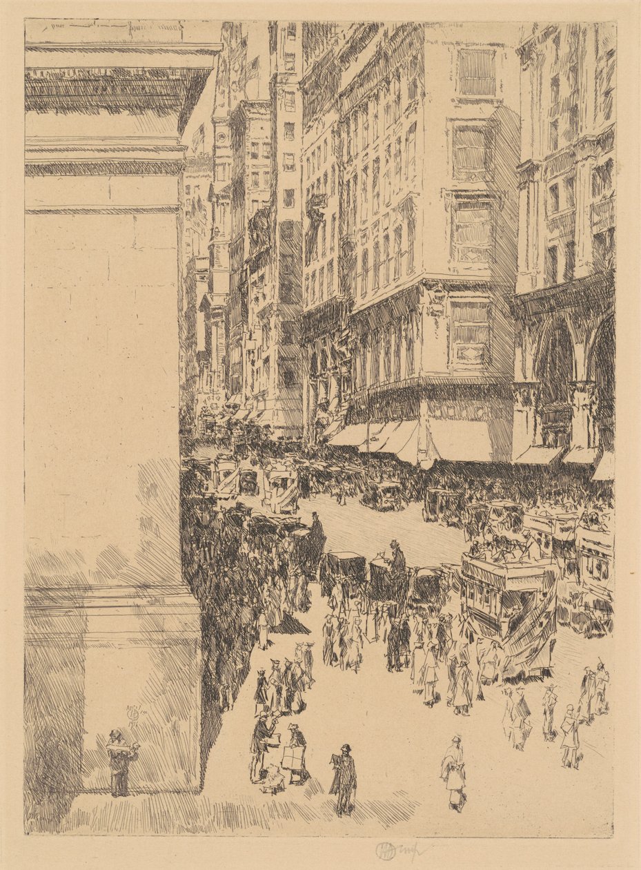 Cinquième Avenue, midi - Frederick Childe Hassam