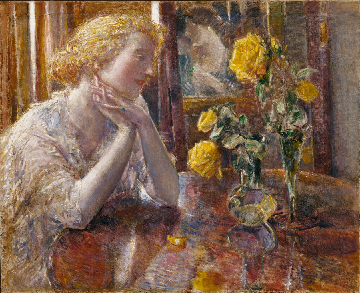 Roses Maréchal Niel, 1919 - Frederick Childe Hassam