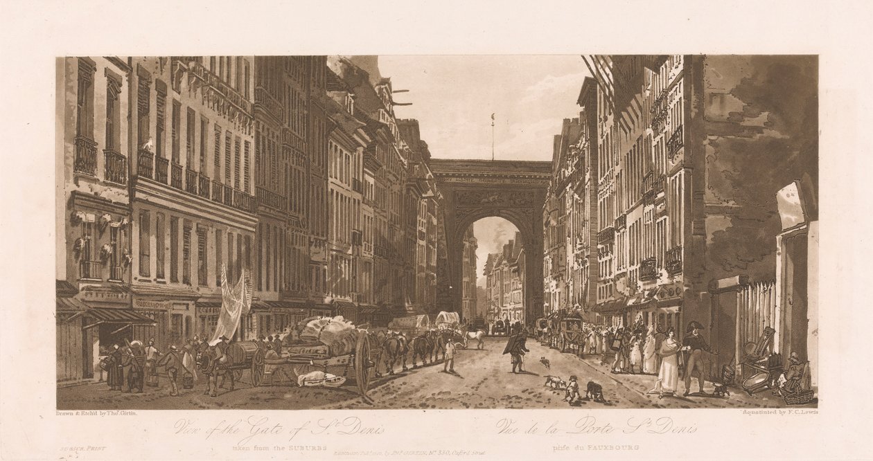 Vue de la porte de St. Denis - Frederick Christian Lewis the Elder