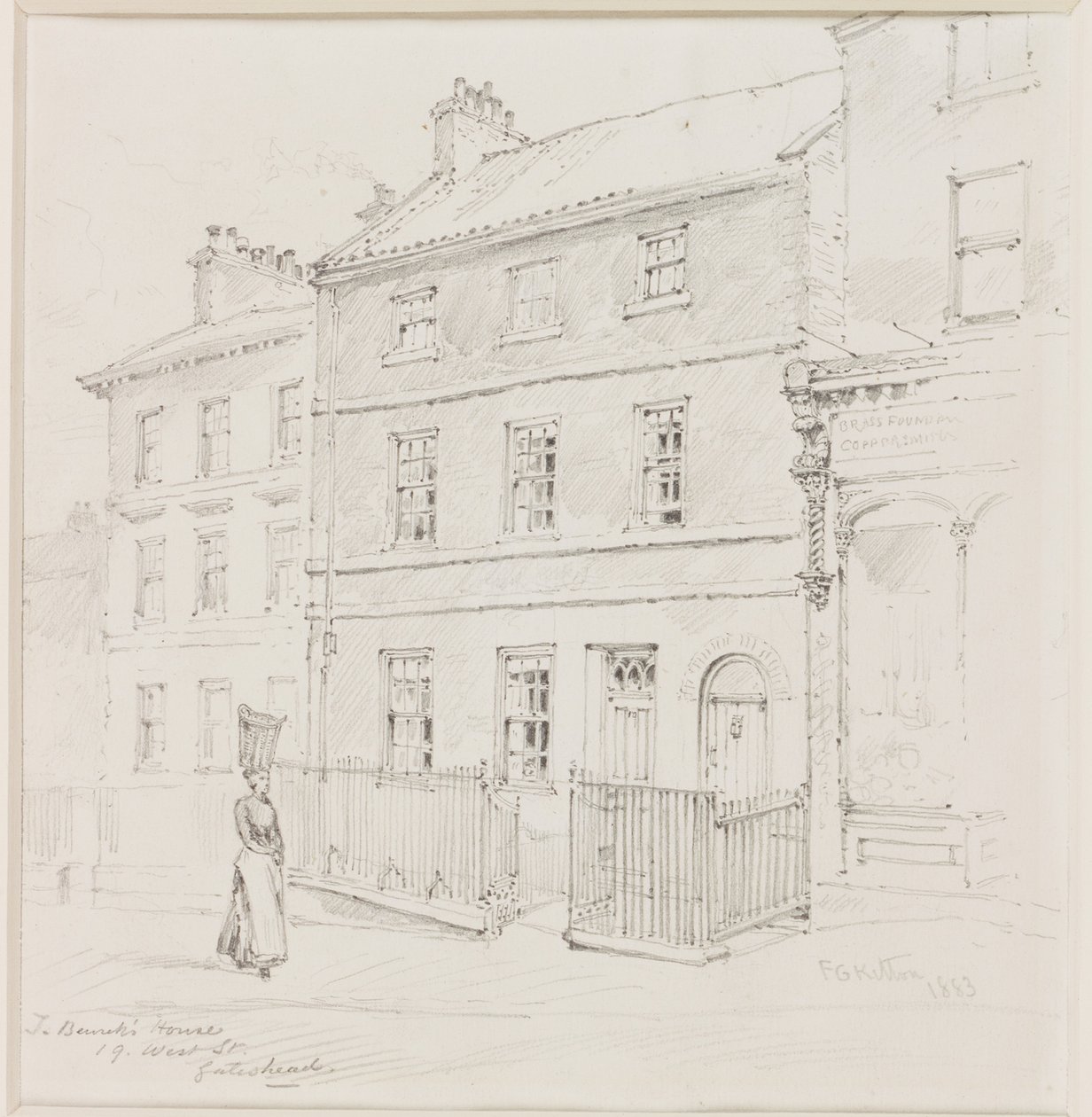 Maison de Thomas Bewick, West St., Gateshead - Frederick George Kitton