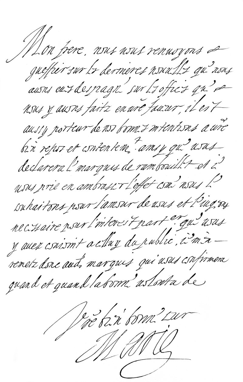 Lettre de Marie de Médicis au duc de Savoie, fin XVIe - début XVIIe siècle, 1865 - Frederick George Netherclift
