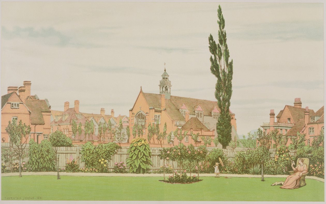 Église et Presbytère, Bedford Park, 1881 - Frederick Hamilton Jackson
