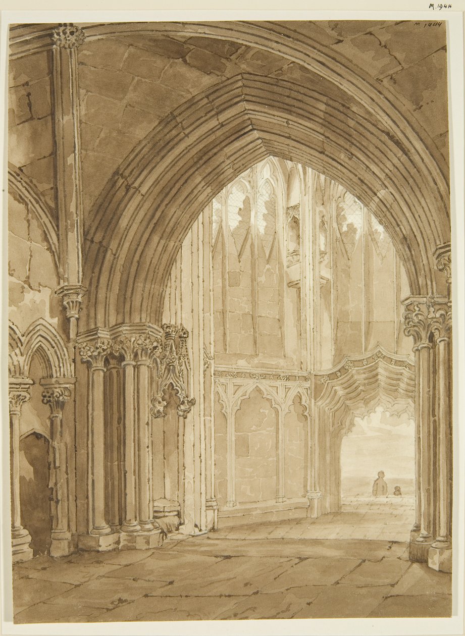 Intérieur du porche nord de St Mary Redcliffe - Frederick Mackenzie