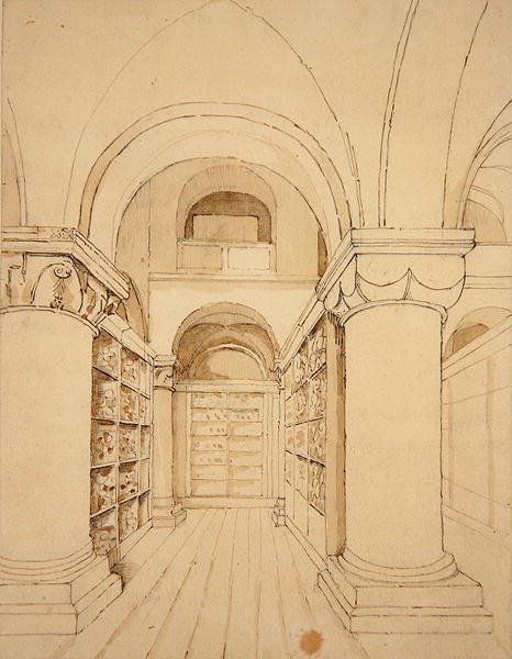 Vue intérieure de la chapelle Saint-Jean, Tour de Londres, vers 1810 - Frederick Nash