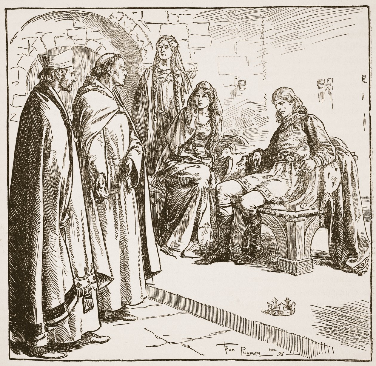 Dunstan, Edwy et Elgiva, illustration de 