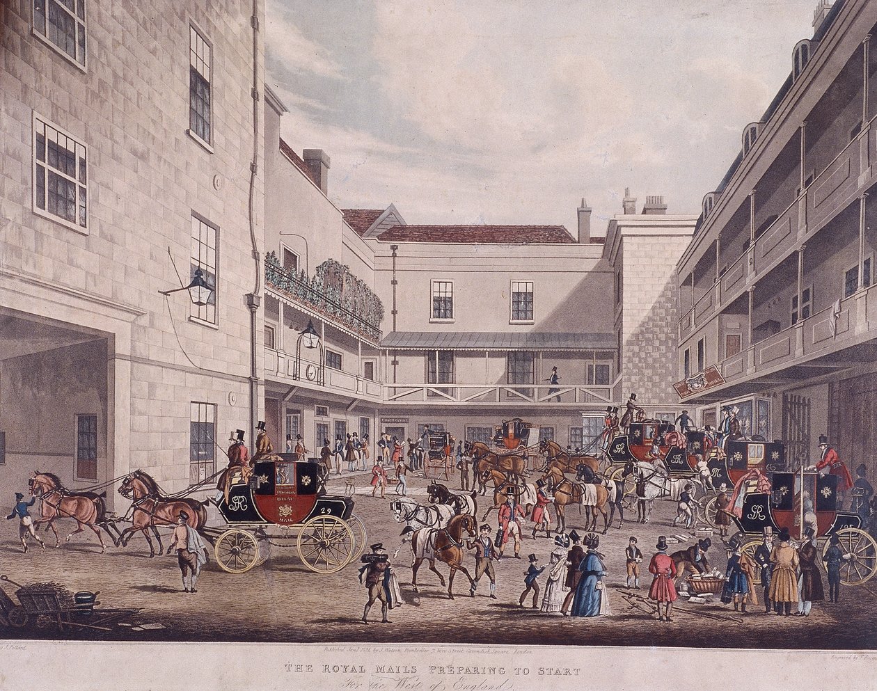 Diligences royales à Lad Lane, Londres, 1831 - Frederick Rosenberg